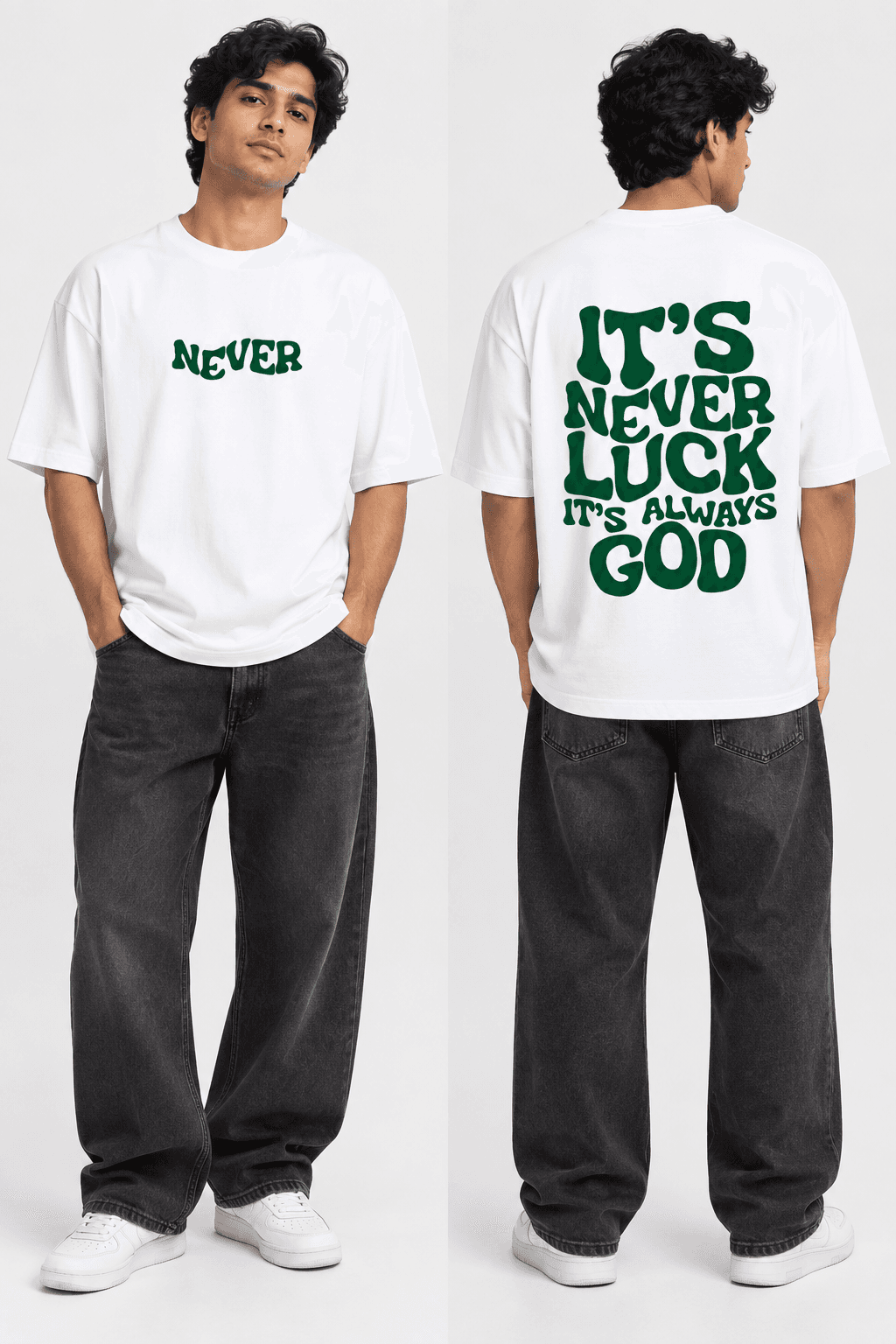 Never Luck | Oversized Tee Shirt — photo 1