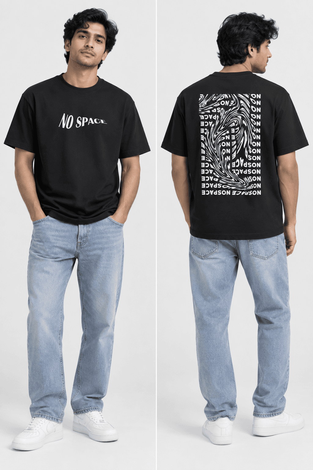 No Space | Unisex Classic Crew T-Shirt | Black Graphic Tee — photo 1