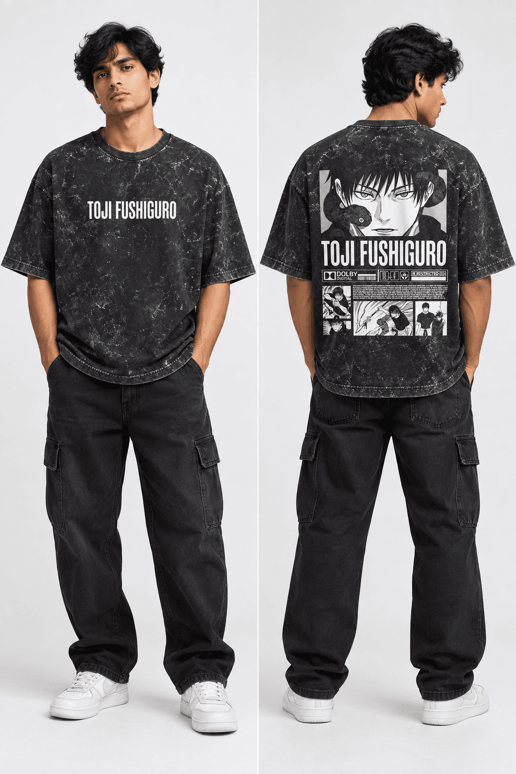 Toji Fushiguro | Unisex Acid Washed Oversized Tee | Unique Style — photo 1